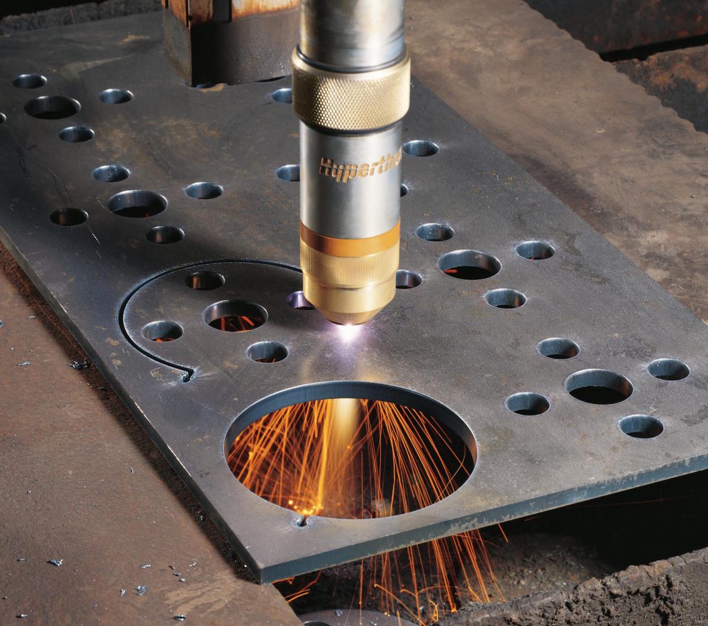 Plasma Cutting Metal Holes